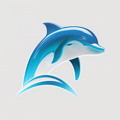 Obraz premium Dolphin Logo. Generative AI