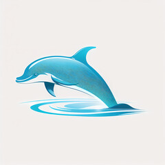Fototapeta premium Dolphin Logo. Generative AI