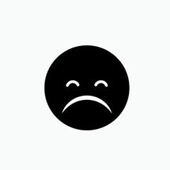 Sad Emoji Faces  Icon for Apps and Websites – Vector.  
