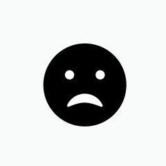 Sad Emoji Faces  Icon for Apps and Websites – Vector.  