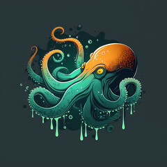 Octopus Logo. Generative AI