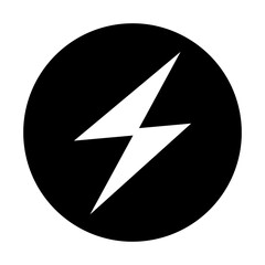 Electricity silhouette icon. Electric energy and power. Vector.