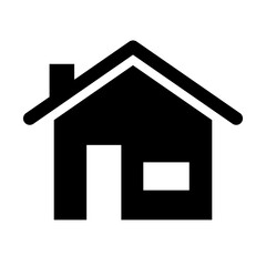 House silhouette icon. Home button. Real house. Vector.