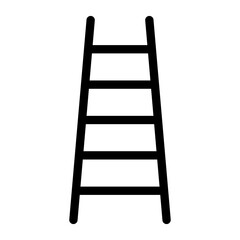 Ladder silhouette icon. Tool of climbing up and down. Vector.