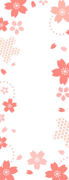 桜モチーフの和風な背景デザイン。日本のイメージ。伝統模様