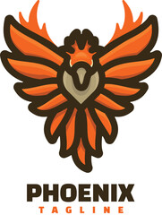 phoenix bird mascot logo
