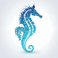 Obraz premium SeaHorse Logo. Generative AI