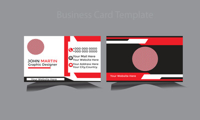 Modern  Business Card Design. Double Sided Business Card Design Template. Business Card for Business and Personal Use Vector Illustration Design