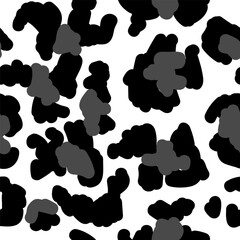 Leopard spotted furry coat seamless pattern print