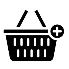shopping basket glyph icon