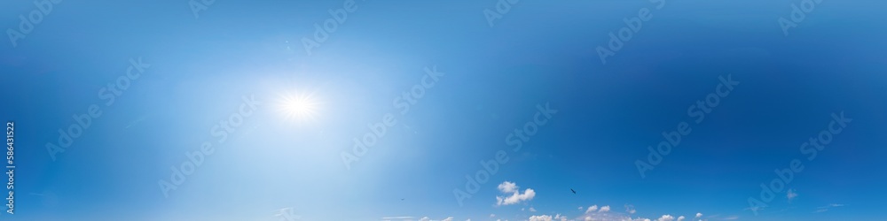 Wall mural clear blue sky panorama without clouds. hdr seamless spherical equirectangular 360 panorama. sky dom