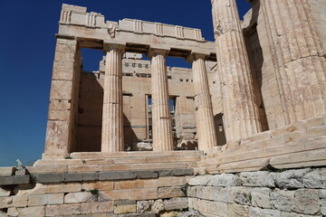 The ruins of the Acropolis. Athens Greece