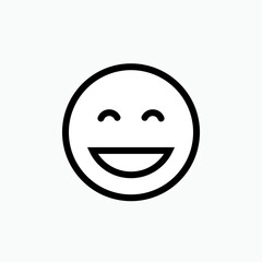 Smiley Emoticon, Happy Symbol. Funny Expression. Comedy Movie Genre Icon