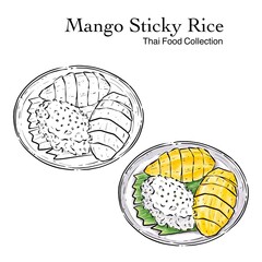 Mango Sticky Rice Sketching and Painting