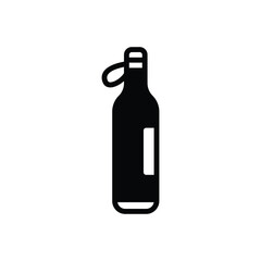 Black solid icon for bottle
