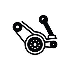 Black solid icon for transmission