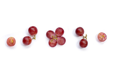 Fresh grape on white background.
