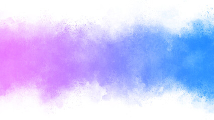 ピンク、紫、青の水彩背景素材。帯。