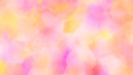 ピンク、黄色の淡い水彩背景素材。