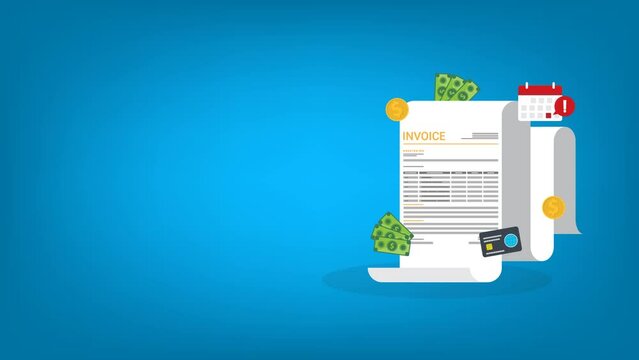 Invoice. Payment and invoicing document, business or financial operations.