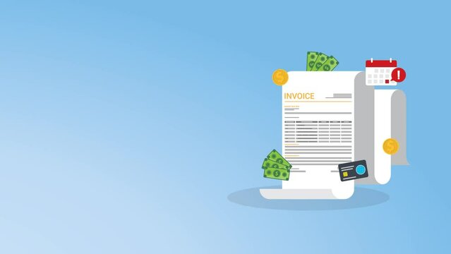 Invoice. Payment and invoicing document, business or financial operations.