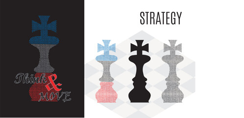 Vector luxury chess master king design premium vector