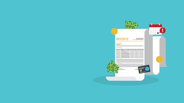 Invoice. Payment and invoicing document, business or financial operations.