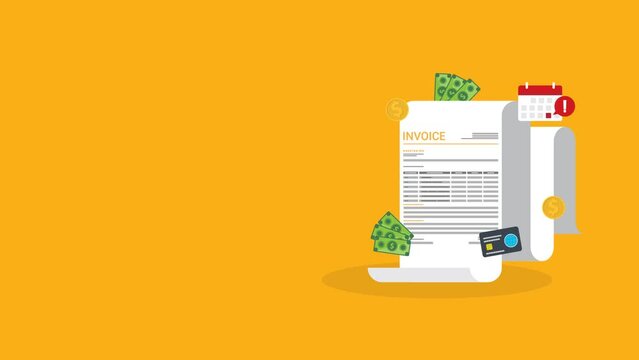 Invoice. Payment and invoicing document, business or financial operations.