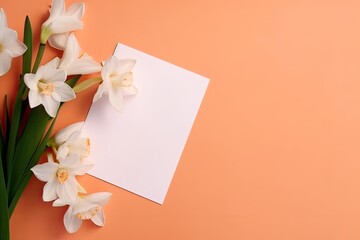 card with flowers , ai generated