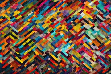 vibrant geometric pattern made up of squares and rectangles. Generative AI
