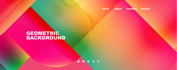 Abstract background - squares and lines composition created with lights and shadows. Technology or business digital template