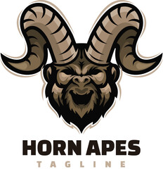 image of a apes with horns