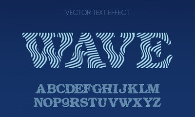 Fototapeta na wymiar Illustration vector graphic of alphabet wave effect.