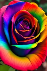Fototapeta na wymiar Graphic representation of Celebrate Pride with a Heart-Shaped Rainbow Rose. Generative AI. 
