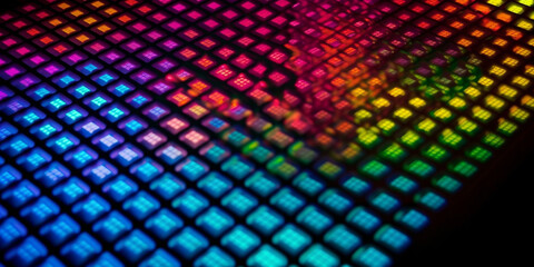 Obraz premium LED wall screen panel Abstract background texture Generative AI