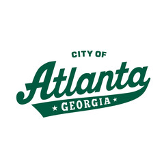 Atlanta, Georgia lettering design. Atlanta typography design. Vector and illustration.