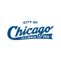 Chicago Illinois lettering design. Chicago typography design. Vector and illustration.