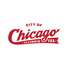 Chicago Illinois lettering design. Chicago typography design. Vector and illustration.