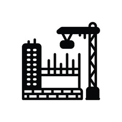 Black solid icon for reconstruction