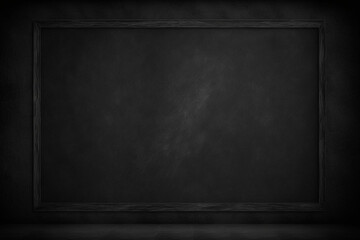 black background. grunge texture. dark wallpaper. blackboard, chalkboard, room wall, Generative AI