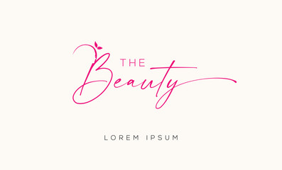 Beauty logo design and female face template design.