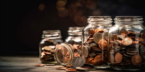 Saving money wealth and financial concept Generative AI