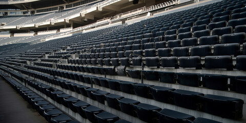empty Stadium seating backgound Generative AI