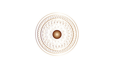 golden and brown  mix mandala design illustration