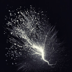Christmas sparkler in haze with red light. Generative AI