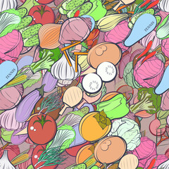 Background pattern abstract design texture. Seamless. Tennis and Health food. Theme is about a stack, mini-tennis, pods, game, balls, vitamin C, the harvest, broccoli, small, cucumbers, egg - obrazy, fototapety, plakaty