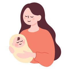 赤ちゃんを抱っこするママ