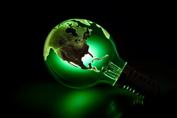 World environment and earth day concept with tree growing in a lightbulb. Eco friendly enviroment