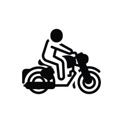 Fototapeta na wymiar Black solid icon for ride 
