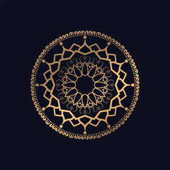 Gold mandala decorative element background design Vector